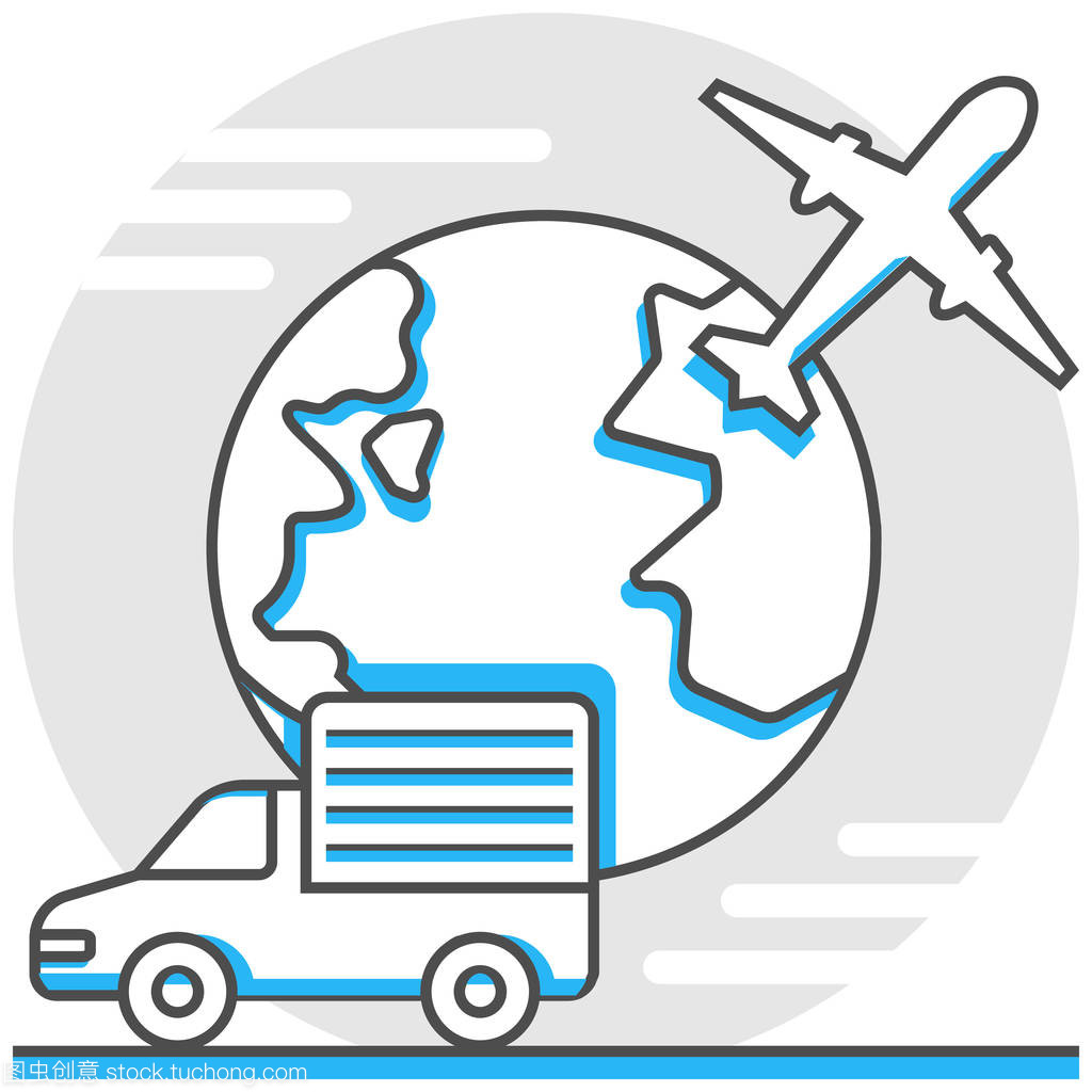 跨越國界 國際運(yùn)輸與旅行中的信息圖表圖標(biāo)元素解析